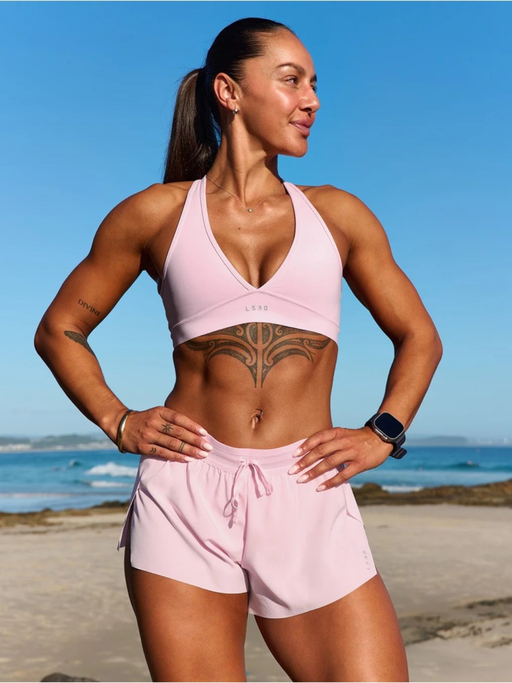 LSKD Women's Accelerate 3" Running Short MARSHMALLOW PINK NEW WITH TAGS NWT XS - Picture 2 of 3
